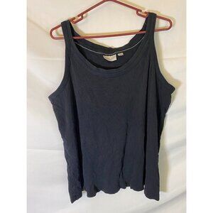 AVENUE‎ WOMENS PLUS SIZE 3X 22W 24W BLACK TANK TOP SLEEVELESS SHIRT